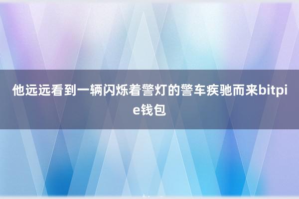 他远远看到一辆闪烁着警灯的警车疾驰而来bitpie钱包