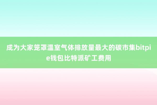 成为大家笼罩温室气体排放量最大的碳市集bitpie钱包比特派矿工费用