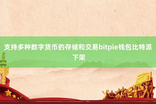 支持多种数字货币的存储和交易bitpie钱包比特派 下架