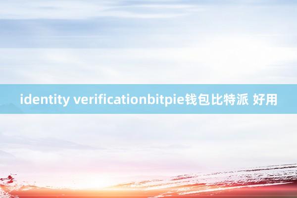 identity verificationbitpie钱包比特派 好用