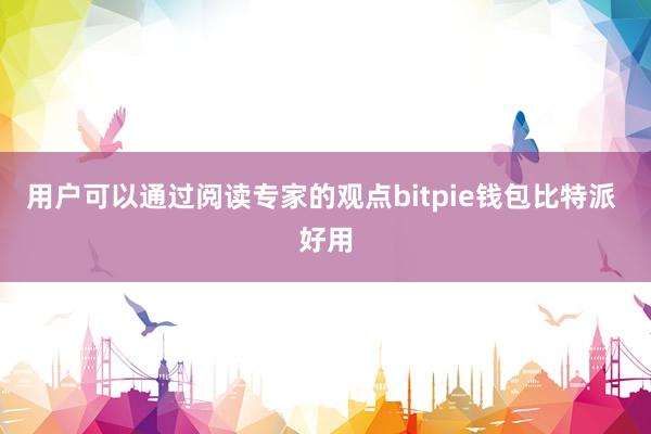 用户可以通过阅读专家的观点bitpie钱包比特派 好用