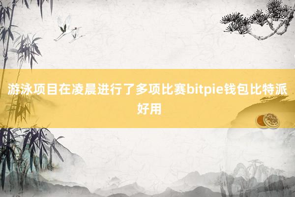 游泳项目在凌晨进行了多项比赛bitpie钱包比特派 好用