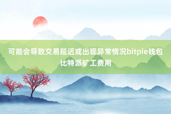 可能会导致交易延迟或出现异常情况bitpie钱包比特派矿工费用