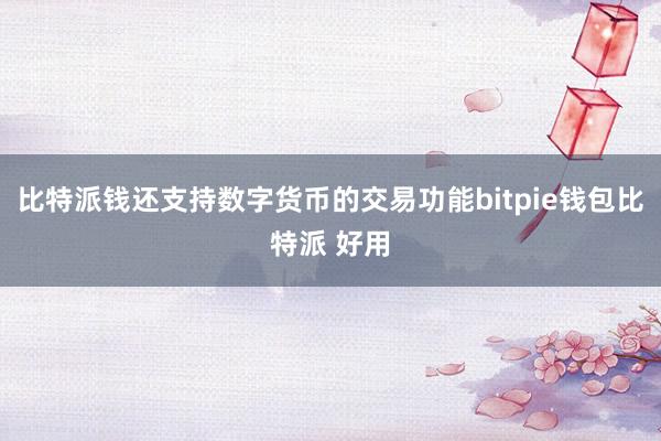 比特派钱还支持数字货币的交易功能bitpie钱包比特派 好用