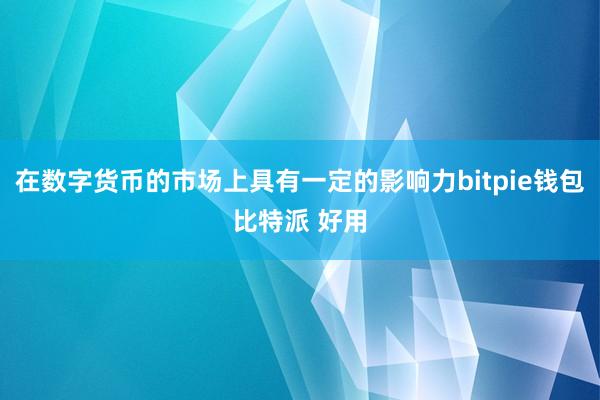 在数字货币的市场上具有一定的影响力bitpie钱包比特派 好用