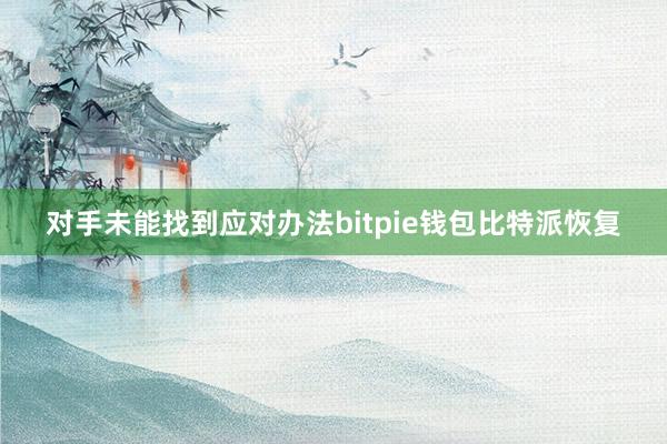 对手未能找到应对办法bitpie钱包比特派恢复