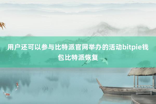 用户还可以参与比特派官网举办的活动bitpie钱包比特派恢复