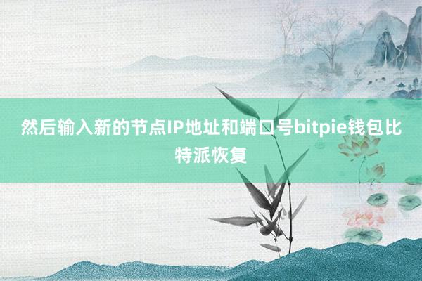 然后输入新的节点IP地址和端口号bitpie钱包比特派恢复