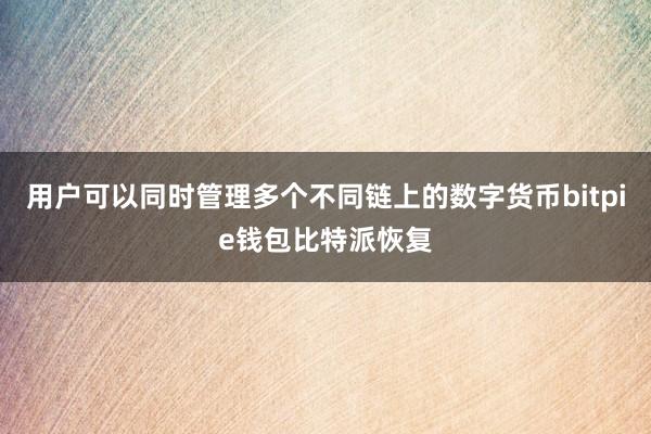 用户可以同时管理多个不同链上的数字货币bitpie钱包比特派恢复