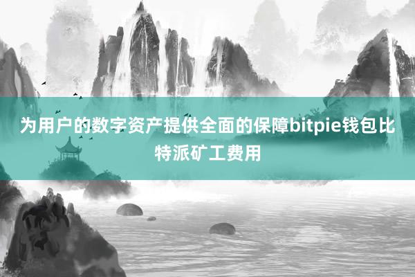 为用户的数字资产提供全面的保障bitpie钱包比特派矿工费用