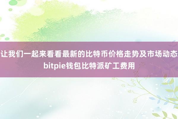 让我们一起来看看最新的比特币价格走势及市场动态bitpie钱包比特派矿工费用