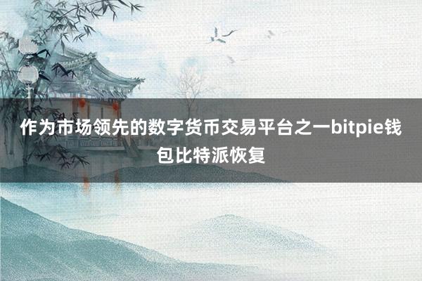 作为市场领先的数字货币交易平台之一bitpie钱包比特派恢复