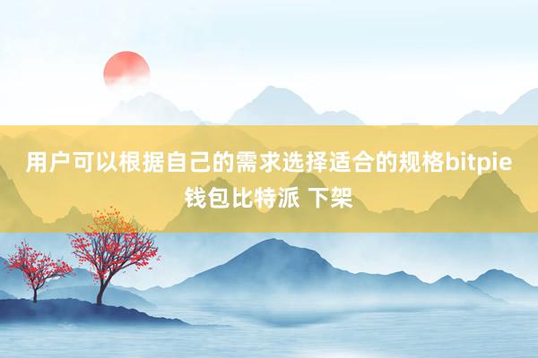 用户可以根据自己的需求选择适合的规格bitpie钱包比特派 下架