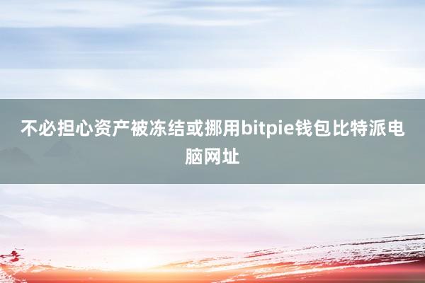 不必担心资产被冻结或挪用bitpie钱包比特派电脑网址