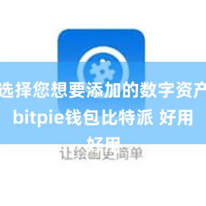 选择您想要添加的数字资产bitpie钱包比特派 好用