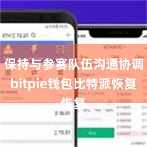 保持与参赛队伍沟通协调bitpie钱包比特派恢复