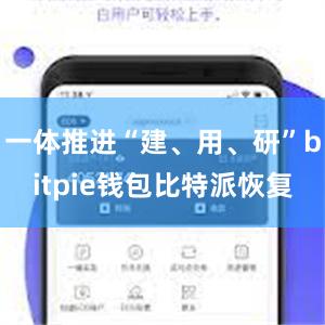 一体推进“建、用、研”bitpie钱包比特派恢复