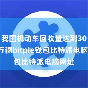 我国机动车回收量达到307.4万辆bitpie钱包比特派电脑网址