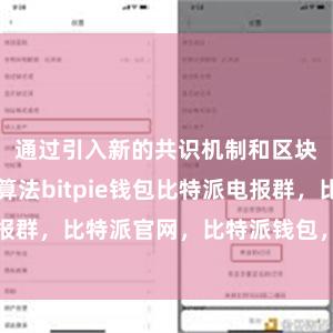 通过引入新的共识机制和区块大小调整算法bitpie钱包比特派电报群，比特派官网，比特派钱包，比特派下载