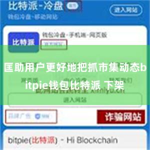 匡助用户更好地把抓市集动态bitpie钱包比特派 下架